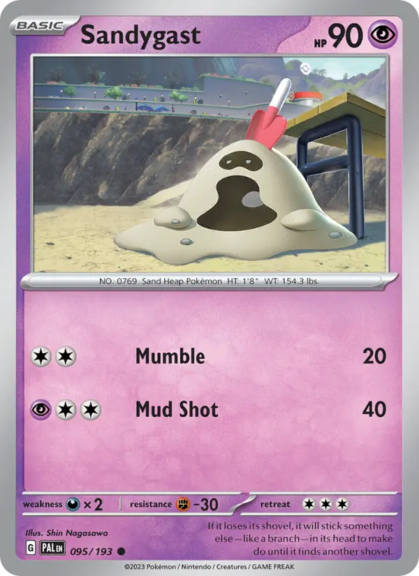 Sandygast, Pokémon card