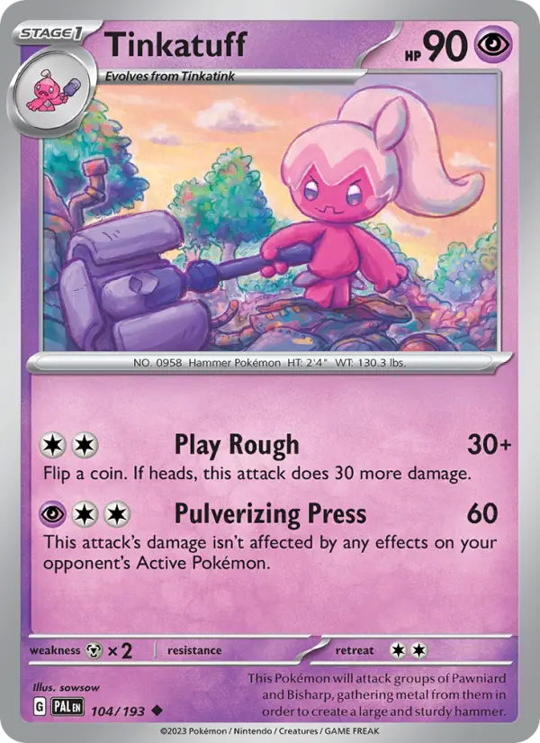 Tinkatuff, Pokémon card