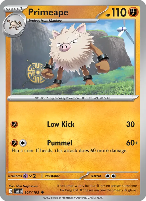 Primeape, Pokémon card
