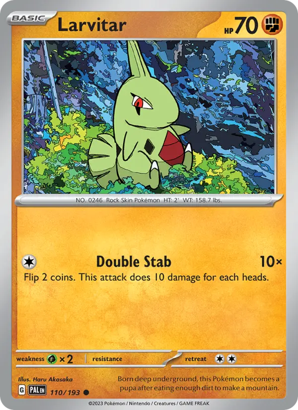 Larvitar, Pokémon card