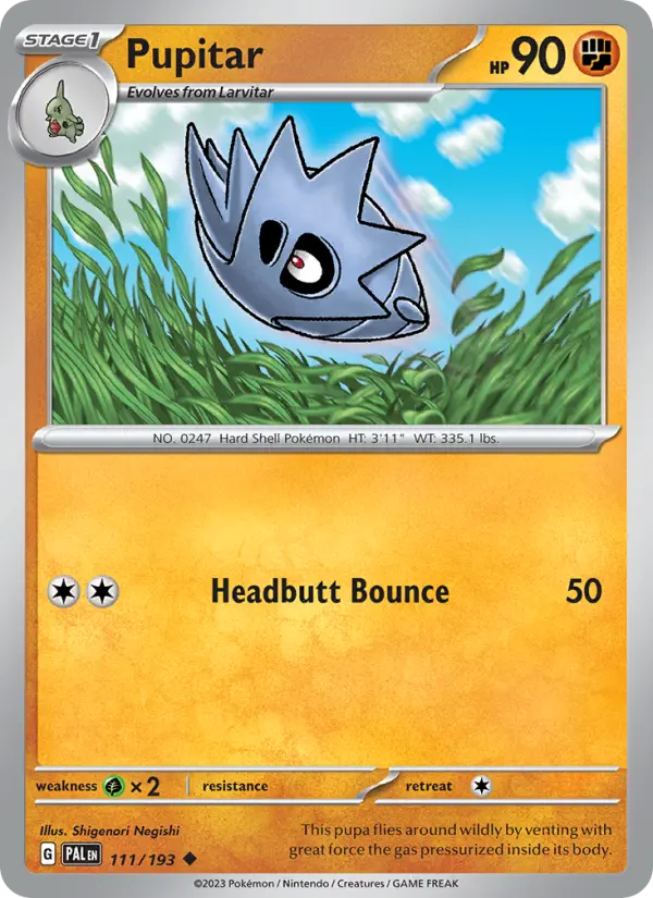 Pupitar, Pokémon card