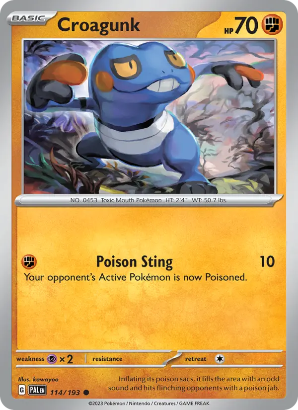 Croagunk, Pokémon card