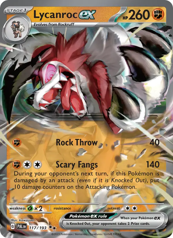 Lycanroc ex, Pokémon card