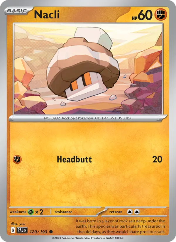 Nacli, Pokémon card