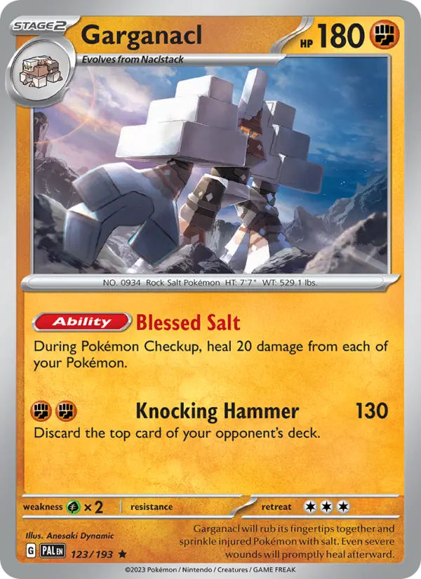 Garganacl, Pokémon card