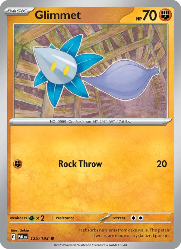 Glimmet, Pokémon card