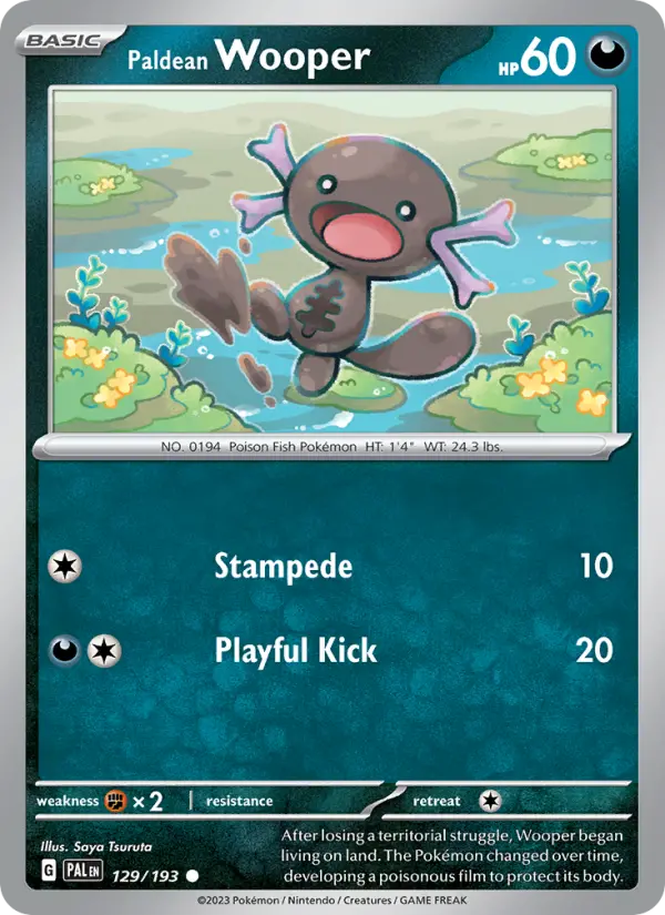 Paldean Wooper, Pokémon card