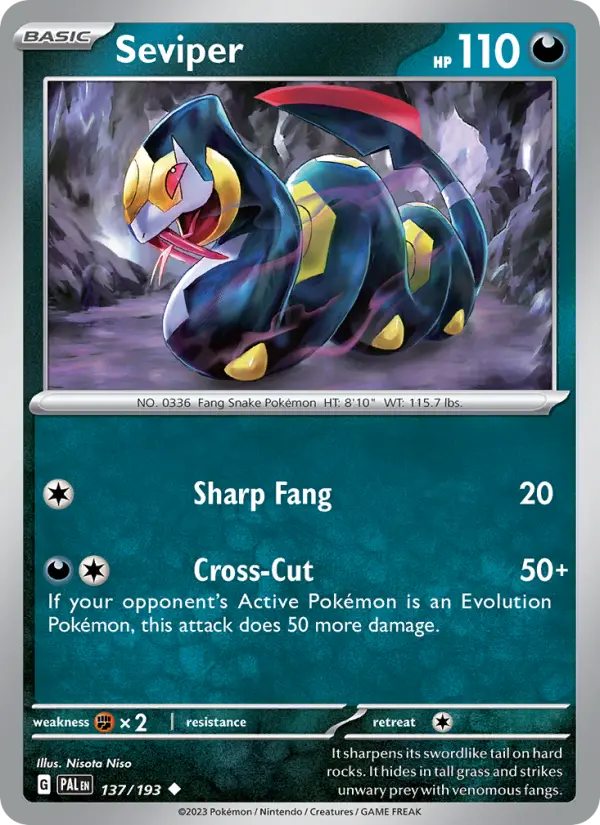 Seviper, Pokémon card