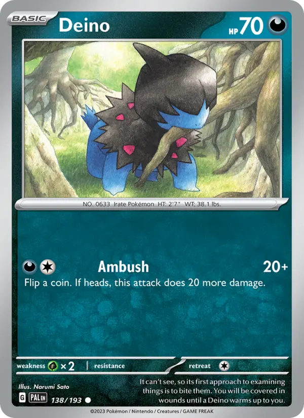 Deino, Pokémon card