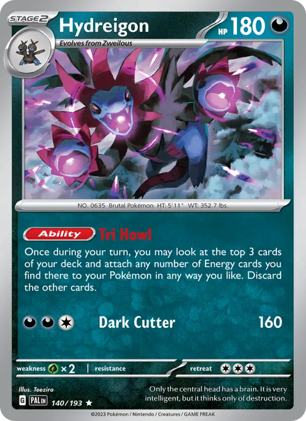 Hydreigon, Pokémon card