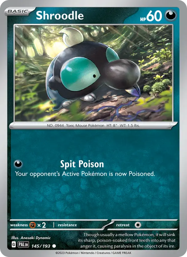 Shroodle, Pokémon card
