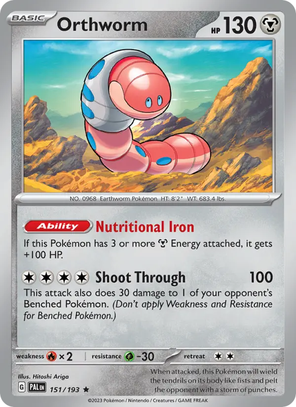 Orthworm, Pokémon card