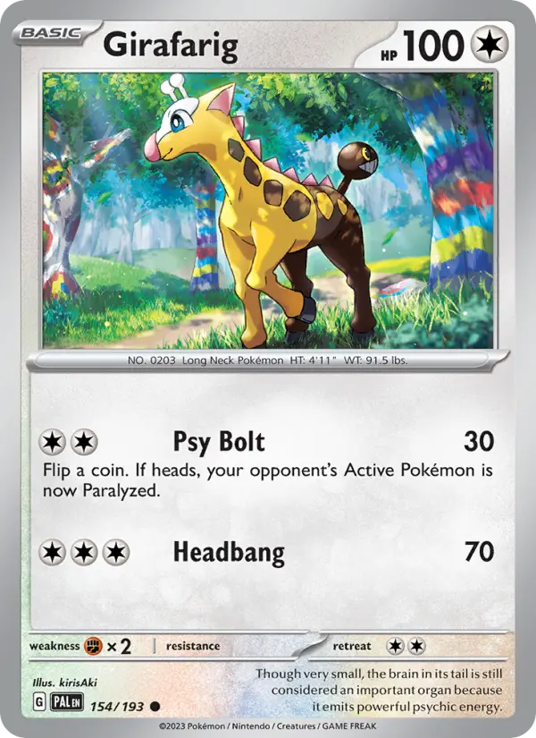 Girafarig, Pokémon card