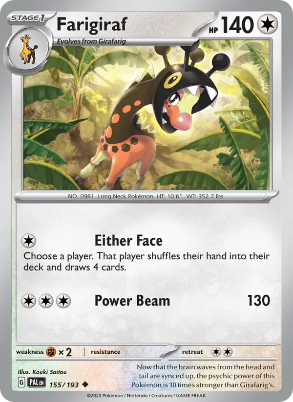 Farigiraf, Pokémon card