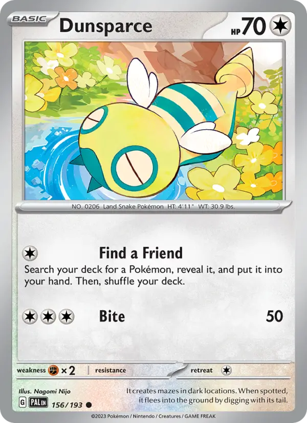 Dunsparce, Pokémon card