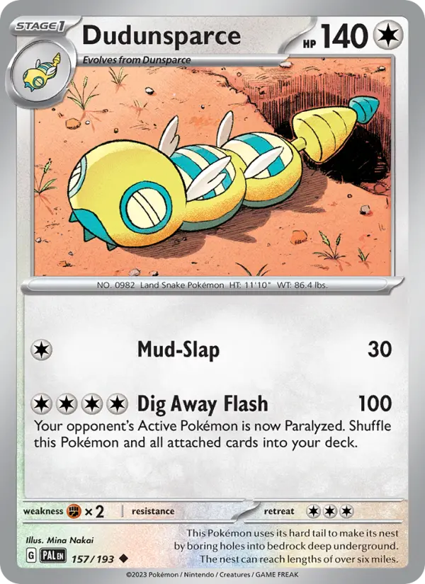 Dudunsparce, Pokémon card