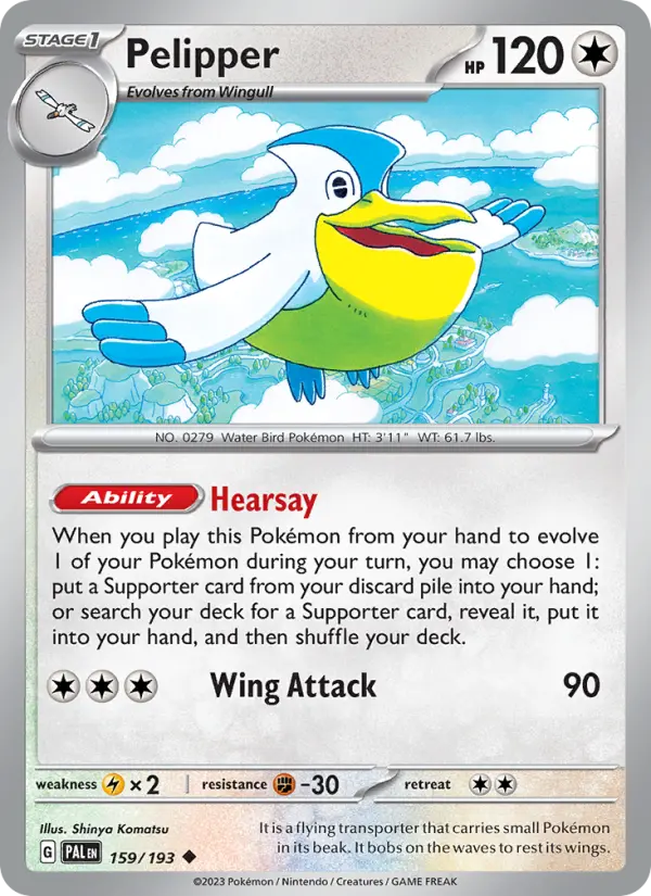 Pelipper, Pokémon card