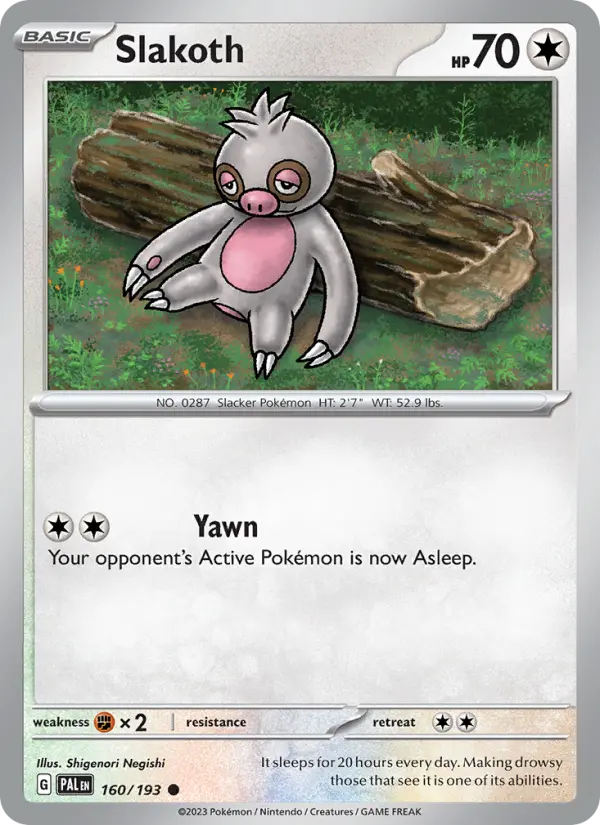 Slakoth, Pokémon card