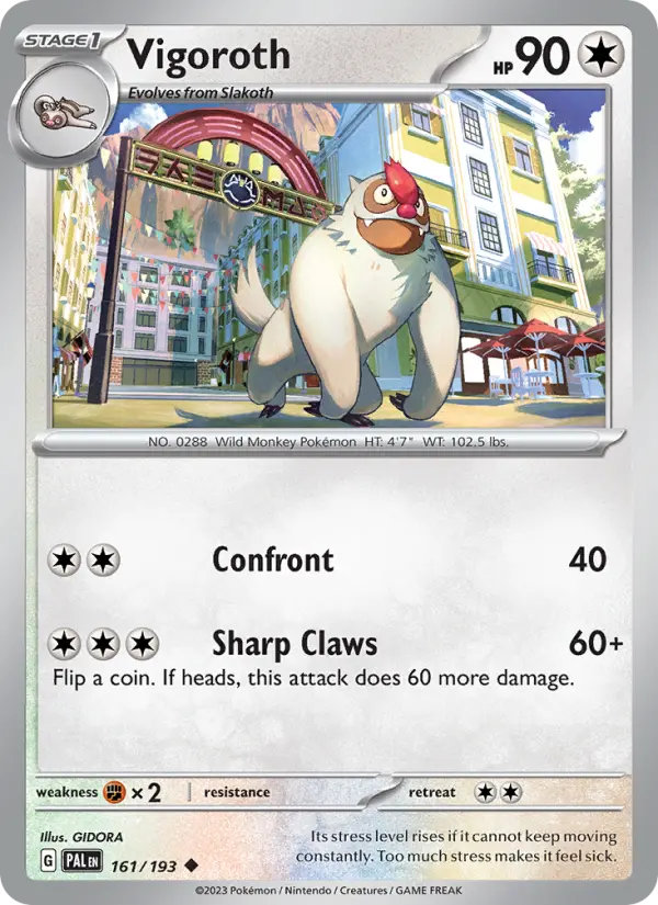 Vigoroth, Pokémon card