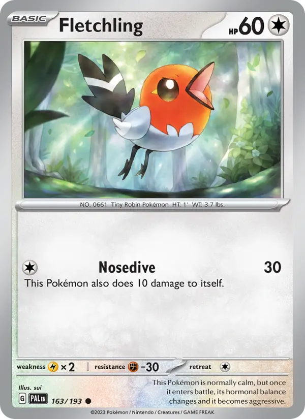 Fletchling, Pokémon card