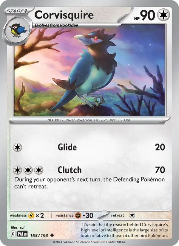 Corvisquire, Pokémon card