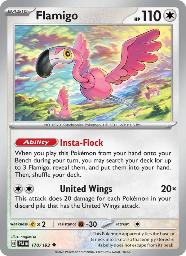 Flamigo, Pokémon card
