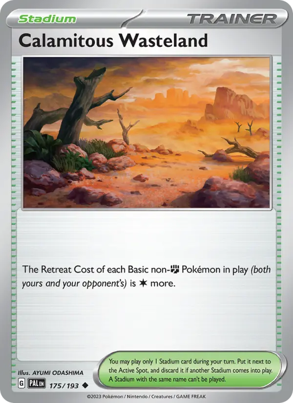 Calamitous Wasteland, Pokémon card
