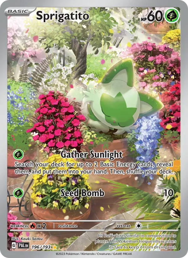 Sprigatito, Pokémon card