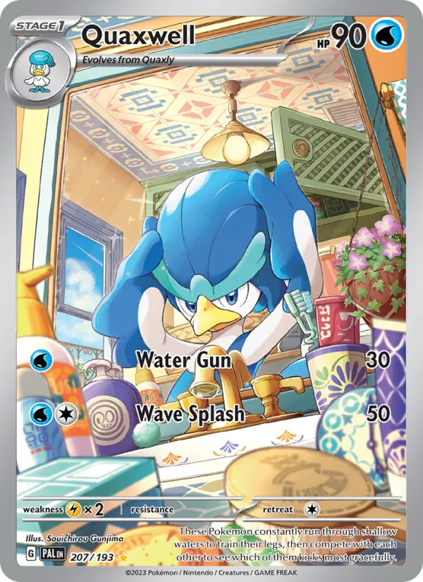 Quaxwell, Pokémon card