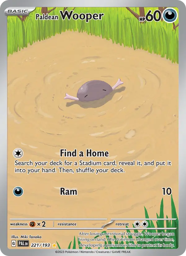 Paldean Wooper, Pokémon card
