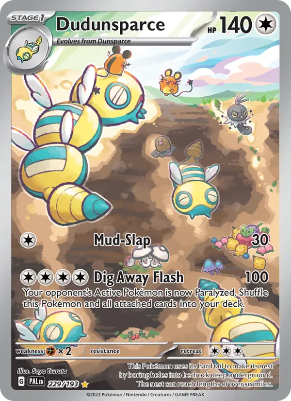 Dudunsparce, Pokémon card