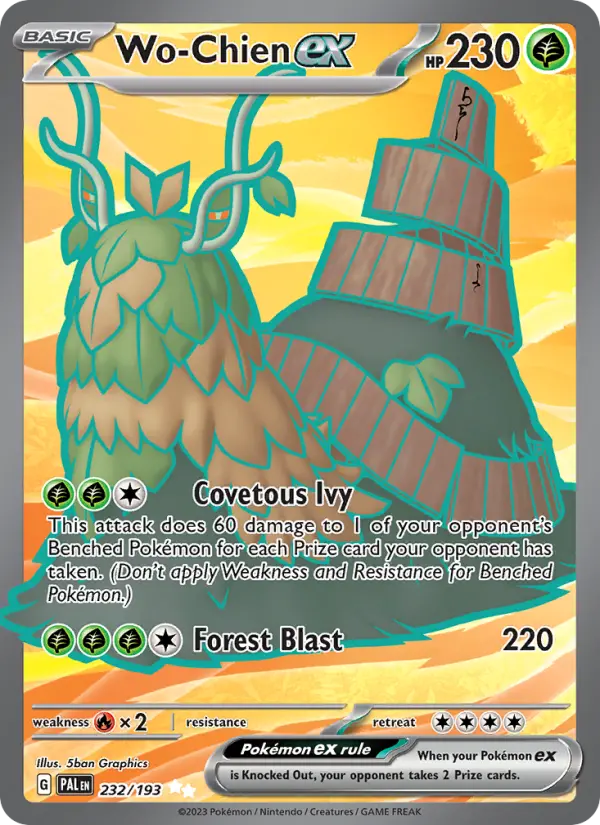 Wo-Chien ex, Pokémon card