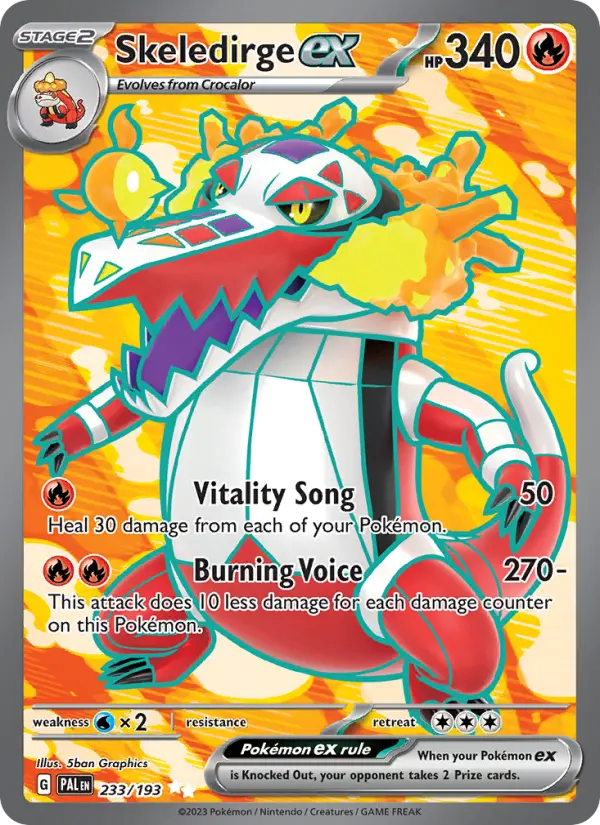 Skeledirge ex, Pokémon card
