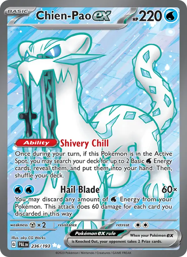 Chien-Pao ex, Pokémon card