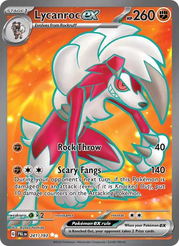 Lycanroc ex, Pokémon card