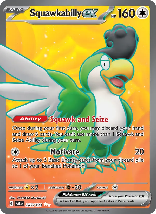 Squawkabilly ex, Pokémon card