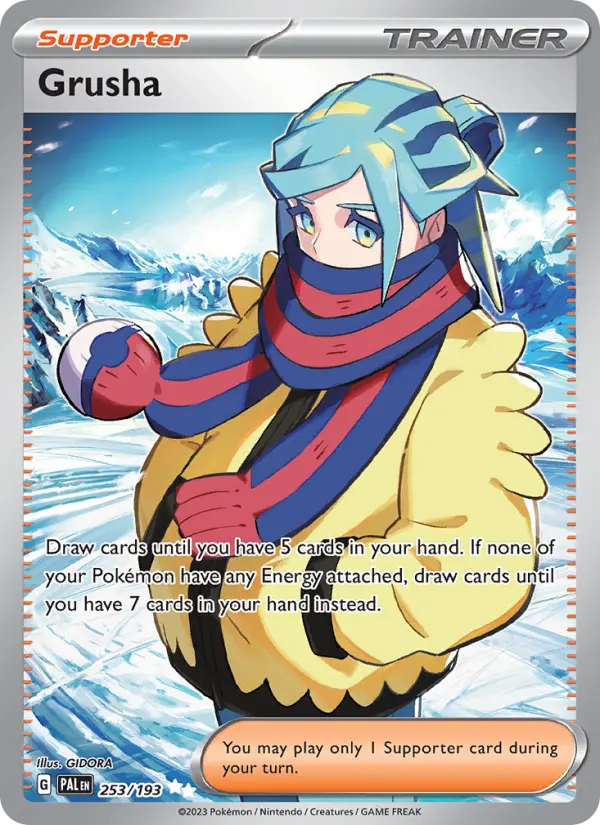 Grusha, Pokémon card
