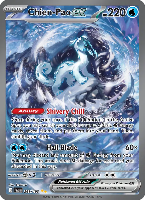 Chien-Pao ex, Pokémon card