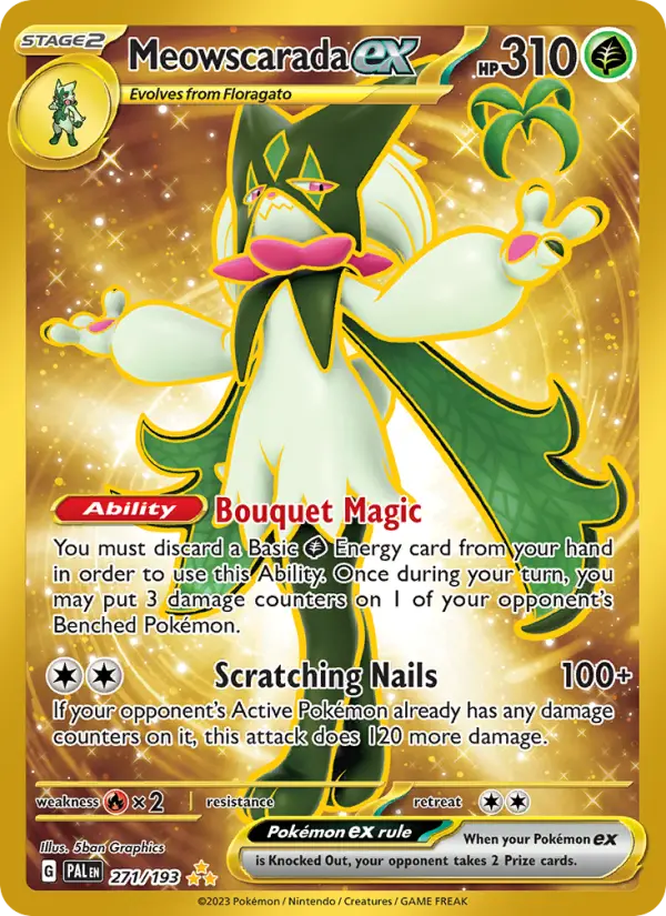 Meowscarada ex, Pokémon card