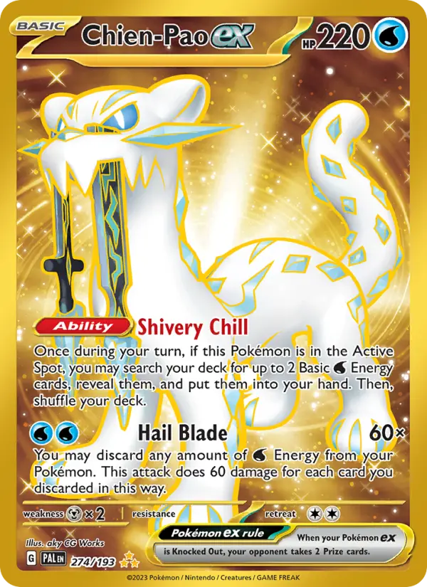 Chien-Pao ex, Pokémon card