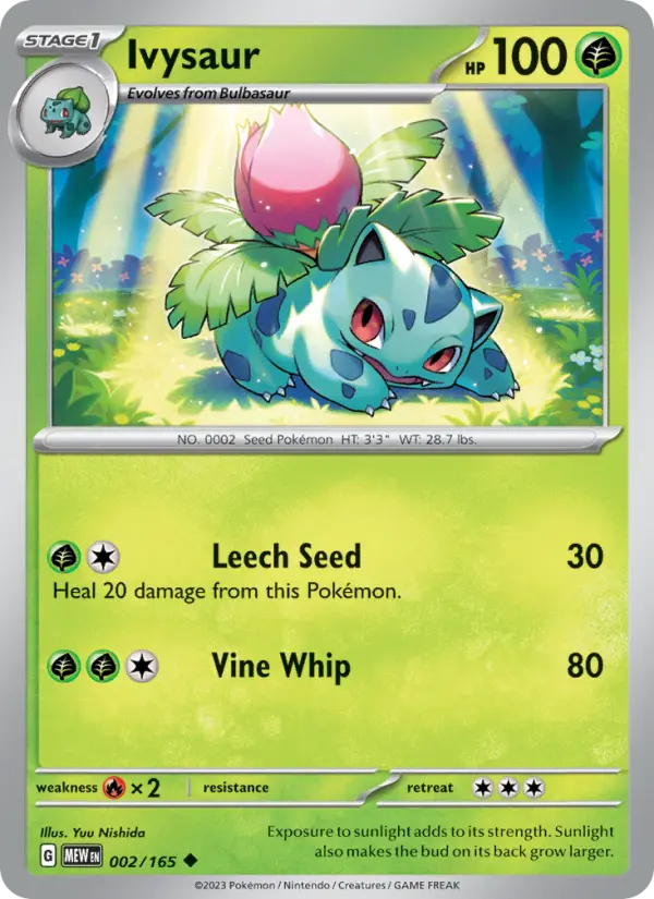 Ivysaur, Pokémon card