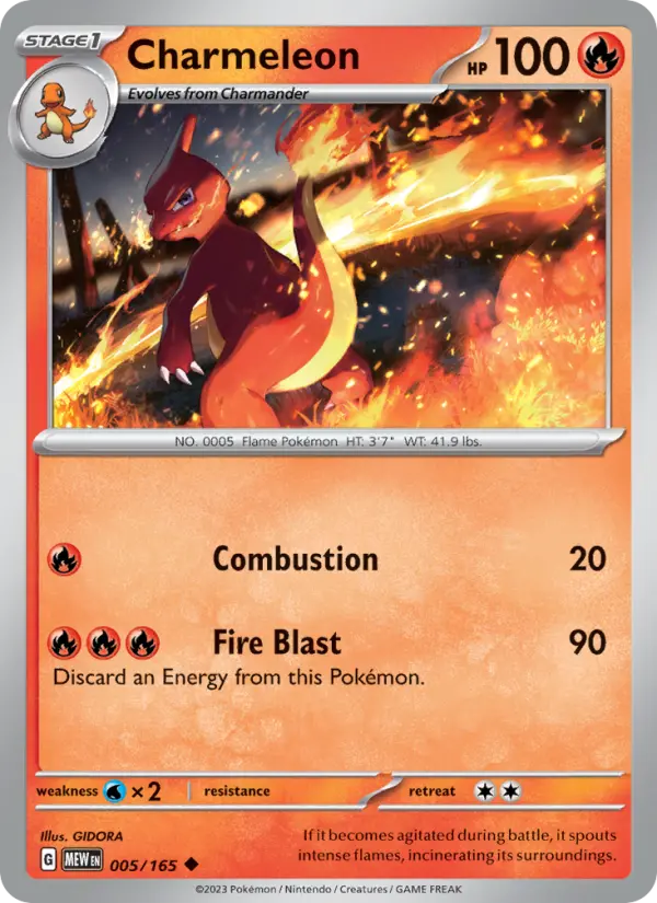 Charmeleon, Pokémon card