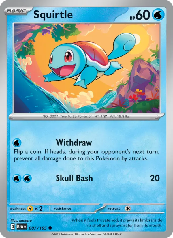Squirtle, Pokémon card