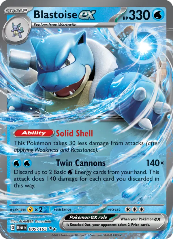 Blastoise ex, Pokémon card