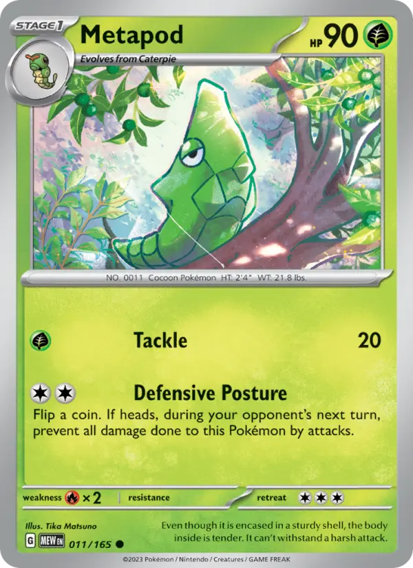 Metapod, Pokémon card