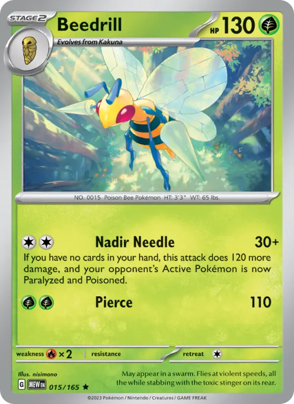 Beedrill, Pokémon card