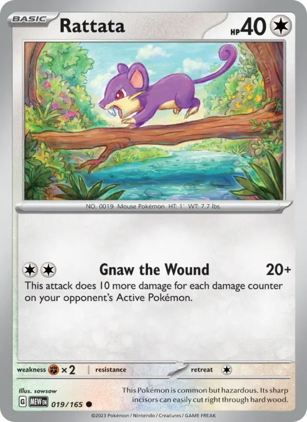 Rattata, Pokémon card