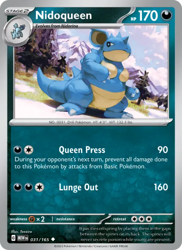 Nidoqueen, Pokémon card