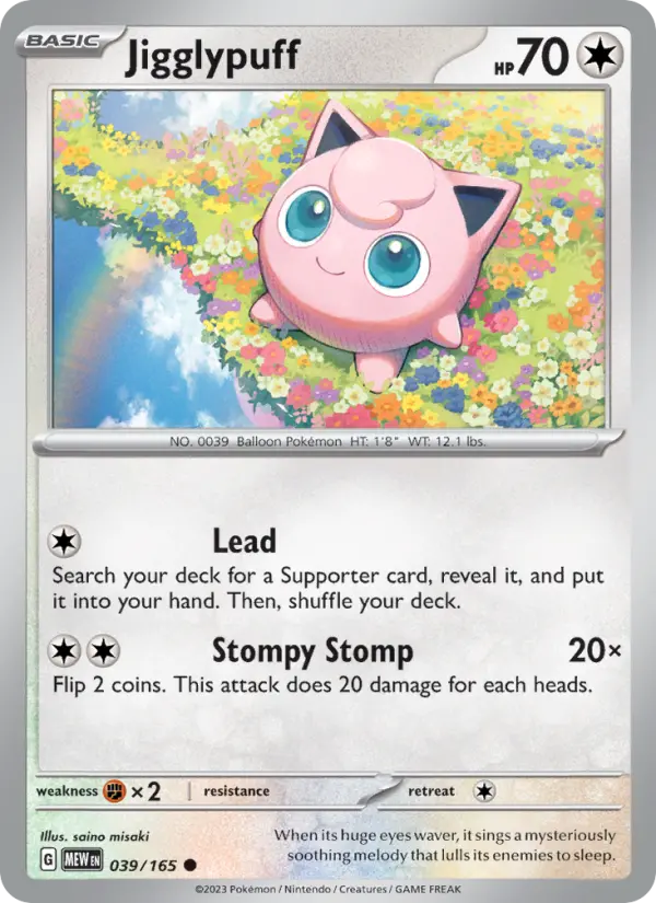 Jigglypuff, Pokémon card