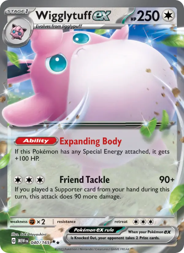 Wigglytuff ex, Pokémon card